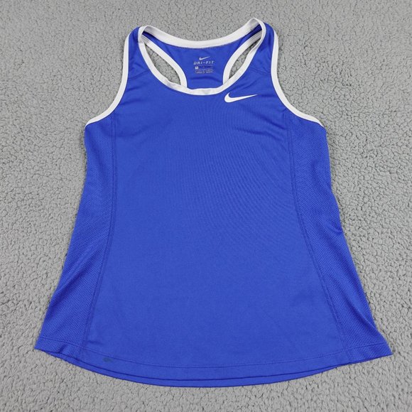Nike Tops - NIKE Dri Fit Tank Top Womens Small Blue Razor Back Pullover Running Tennis Golf